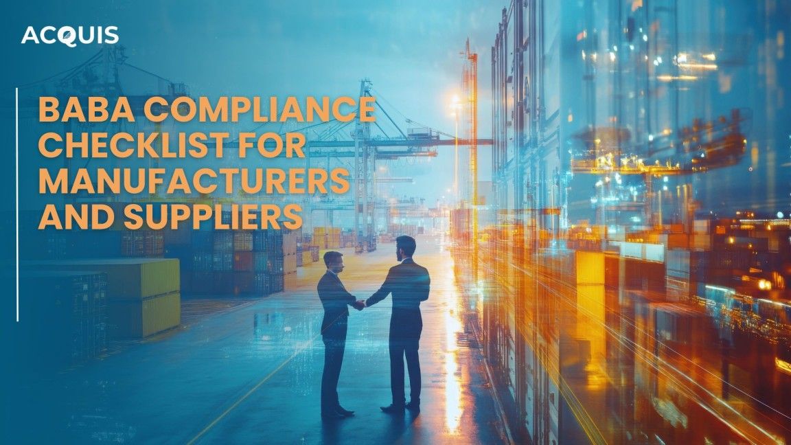BABA Compliance Checklist for Manufacturers and Suppliers