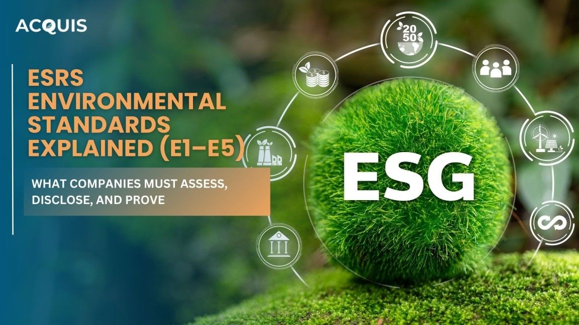 ESRS Environmental Standards Explained (E1–E5): What Companies Must Assess, Disclose, and Prove