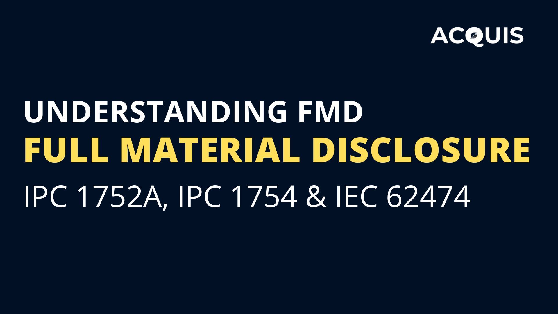 What is FMD (Full Material Disclosure) and Why is it important ?