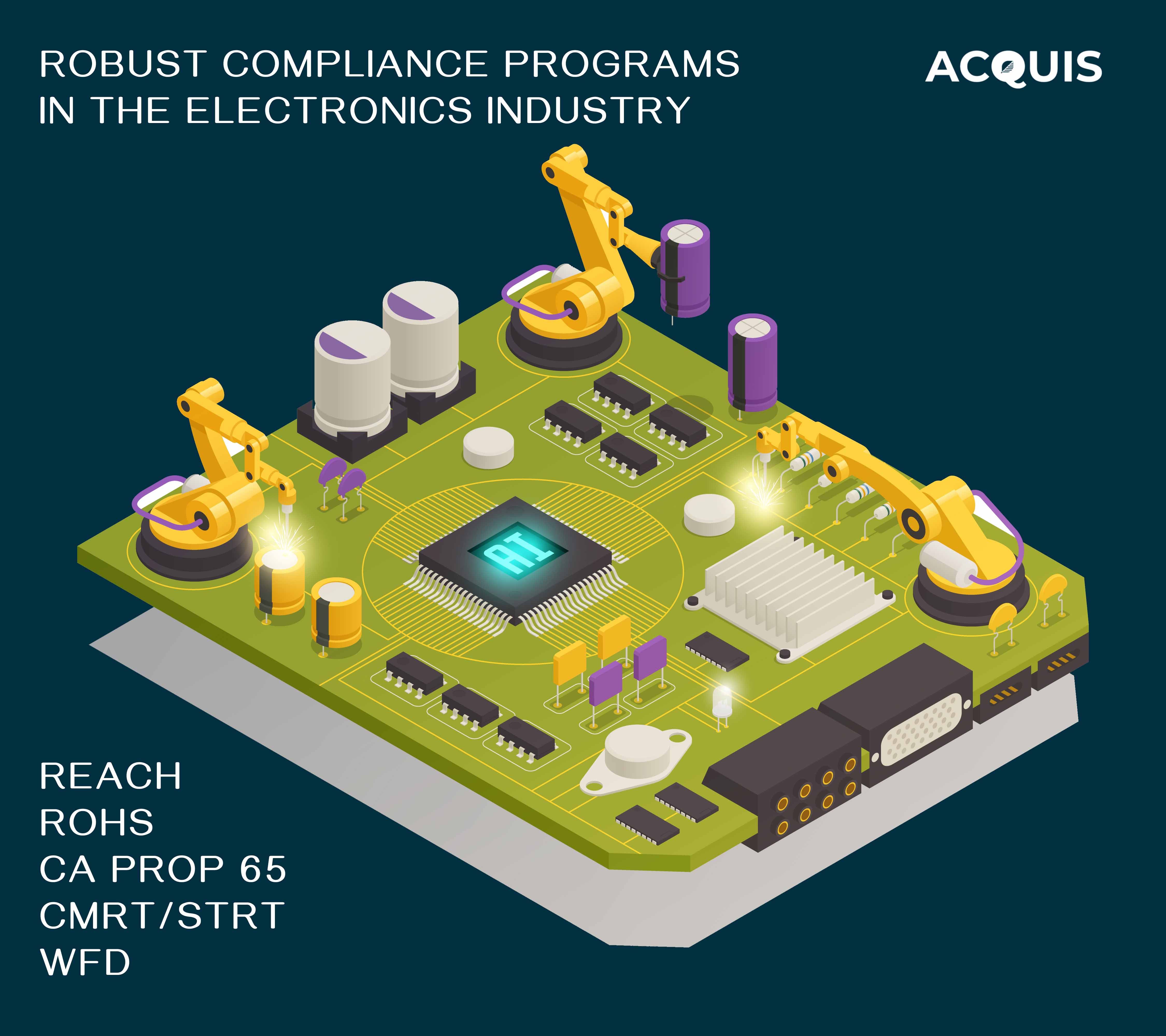  REACH, RoHS, California Prop 65, Conflict Minerals, Battery & Packaging Regulations, and the EU WFD