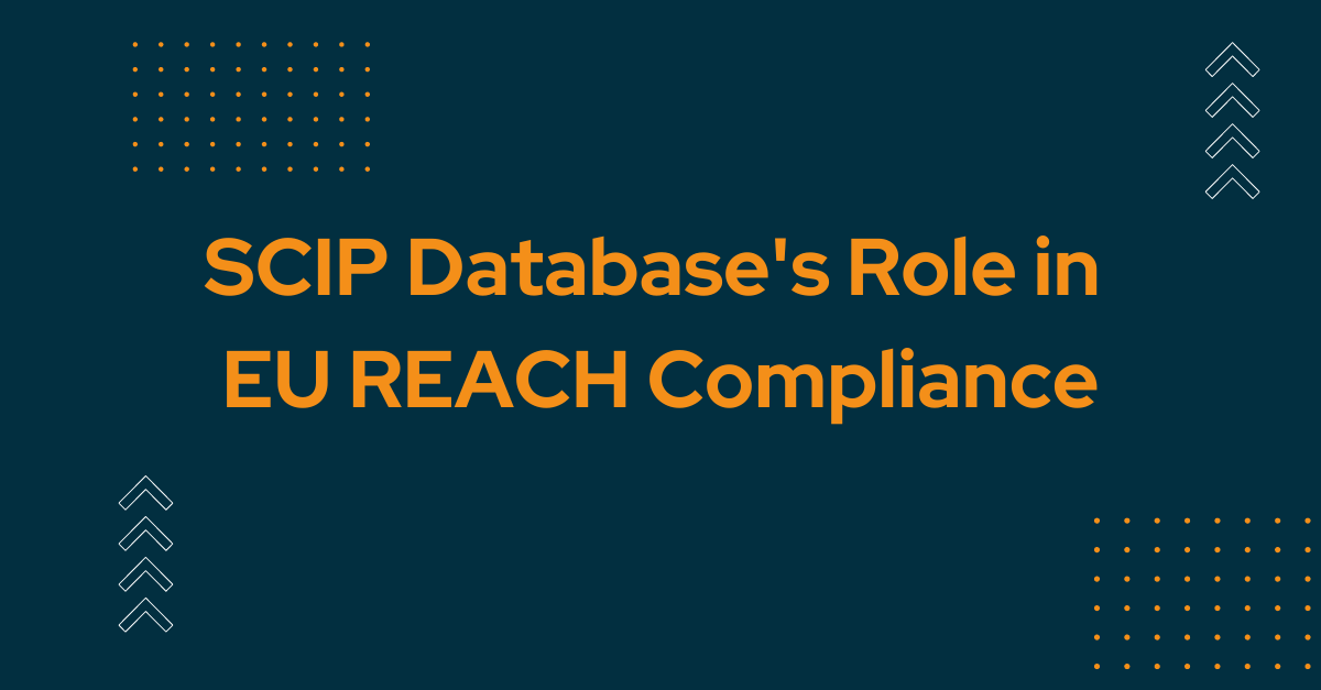 Understanding the SCIP Database and the Connection with EU REACH Regulations