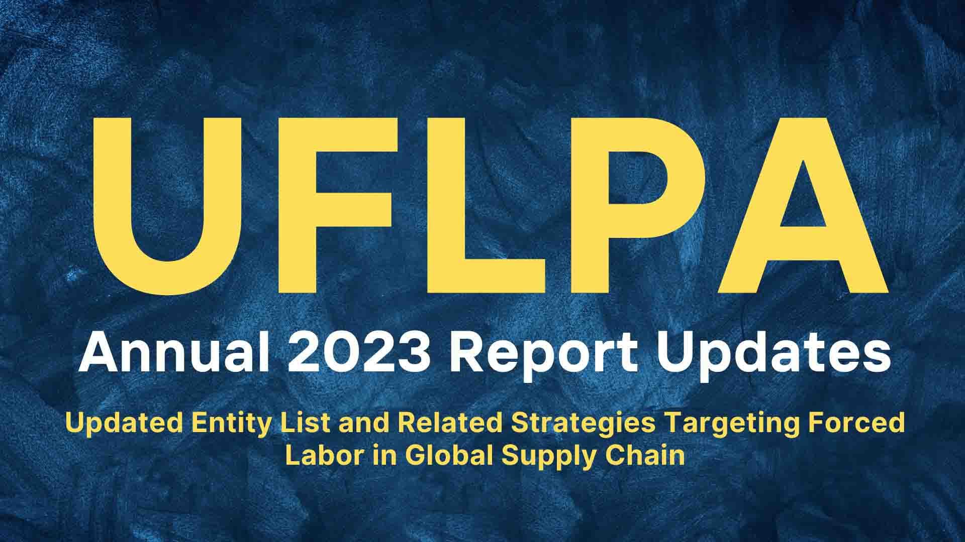 Latest Update to the Uyghur Forced Labor Prevention Act (UFLPA) Strategy